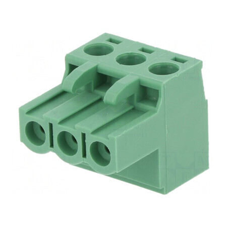 Regletă de conexiuni deconectabilă 5mm, 3 piste drept mufe | Electronic-mag.ro | Componente Electronice