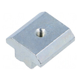 Piuliță din oțel zincat M4 pentru profile cu lățime de cant 10mm | Electronic-mag.ro | Componente Electronice