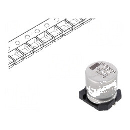 Condensator electrolitic SMD 220uF 63VDC low ESR 2000h ±20% | Electronic-mag.ro | Componente Electronice
