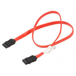 Cablu SATA 0,5m roşu cu mufă din ambele părţi | Electronic-mag.ro | Componente Electronice