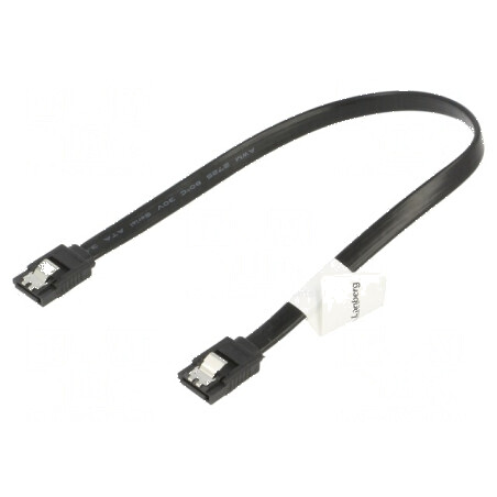 Cablu SATA 0,3m negru cu mufă din ambele părţi | Electronic-mag.ro | Componente Electronice
