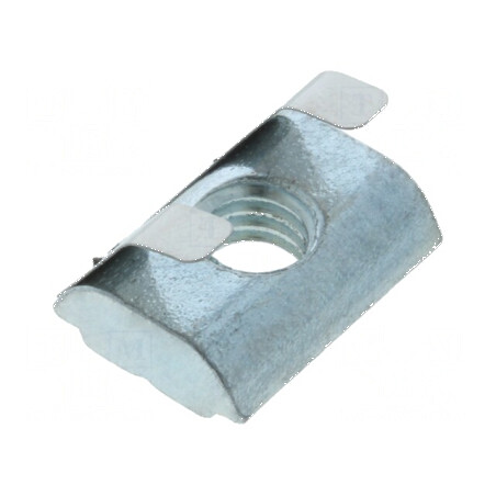 Piuliță profil 8mm cu arc lamelar din oțel zincat | Electronic-mag.ro | Componente Electronice