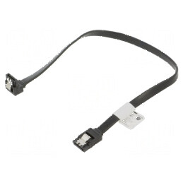 Cablu SATA negru 0,3m cu mufe SATA în unghi | Electronic-mag.ro | Componente Electronice