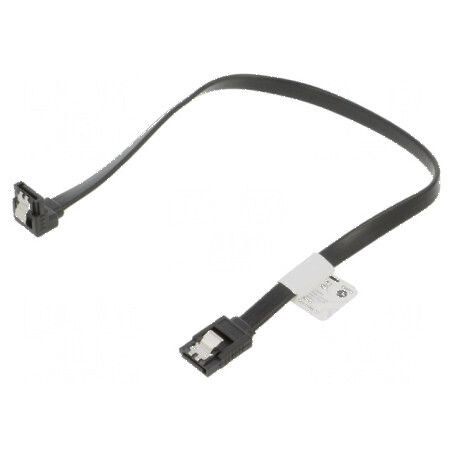 Cablu SATA negru 0,3m cu mufe SATA în unghi | Electronic-mag.ro | Componente Electronice