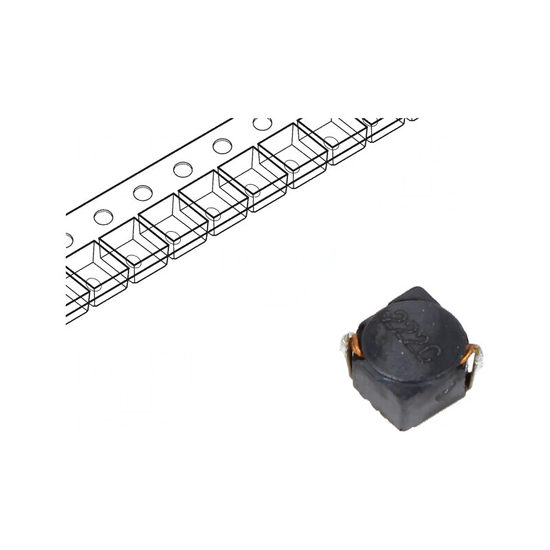 Inductor SMD 2,2uH 5A 20mΩ 7,2x7,2x4mm -40÷85°C | Electronic-mag.ro | Componente Electronice