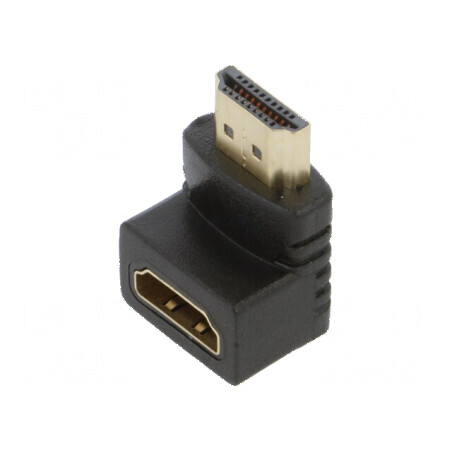 Adaptor HDMI 1.4 cu soclu și mufă 90° neagră | Electronic-mag.ro | Componente Electronice