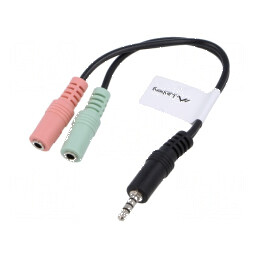Cablu audio Jack 3,5mm 3pin și 4pin, 0,2m | Electronic-mag.ro | Componente Electronice