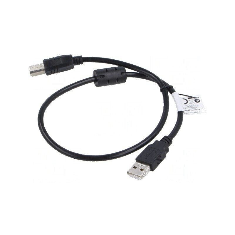 Cablu USB 2.0 A la B aurit 0,5m negru Fire: Cu | Electronic-mag.ro | Componente Electronice Cablu USB 2.0 A la B aurit 0,5m negru Fire: Cu | Electronic-mag.ro | Componente Electronice