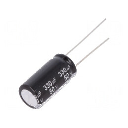 Condensator electrolitic THT 330uF 50V Ø10x20mm 5mm | Electronic-mag.ro | Componente Electronice
