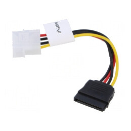 Cablu alimentare SATA Molex tată la SATA 15pin mamă, 0,15m | Electronic-mag.ro | Componente Electronice