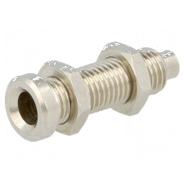 Conector banana 4mm soclu 36A 30VAC 60VDC nichelat Ø6mm | Electronic-mag.ro | Componente Electronice