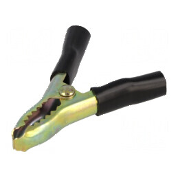 Bornă crocodil 15A neagră pentru cabluri max. 25mm | Electronic-mag.ro | Componente Electronice