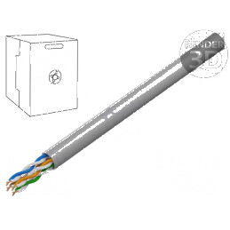 Cablu U/UTP 5e 4x2x24AWG LSZH gri 305m Ø4,6mm | Electronic-mag.ro | Componente Electronice