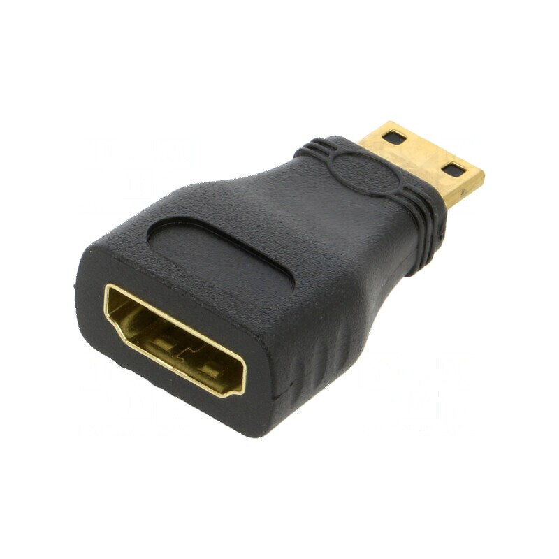Adaptor HDMI 1.4 cu soclu și mini HDMI mufă neagră | Electronic-mag.ro | Componente Electronice