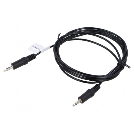 Cablu audio Jack 3,5mm 3pin 2m negru PVC | Electronic-mag.ro | Componente Electronice