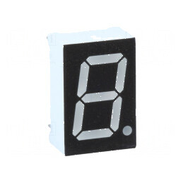 Afisaj LED 7 segmente 14.2mm 0.56" Nr. car: 1 ambră 60mcd | Electronic-mag.ro | Componente Electronice