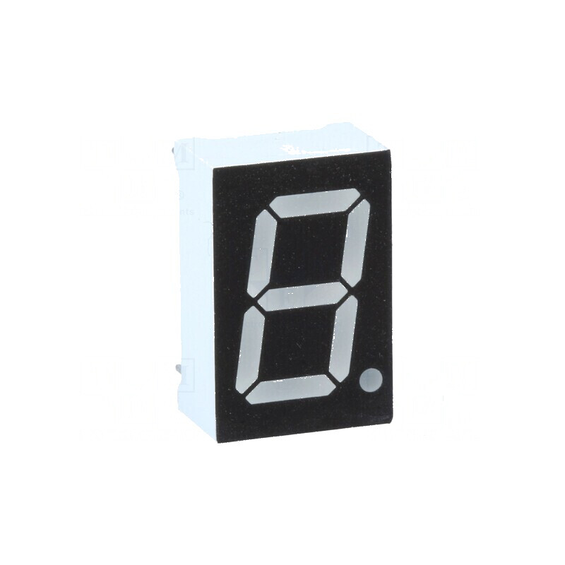 Afisaj LED 7 segmente 14.2mm 0.56" Nr. car: 1 ambră 60mcd | Electronic-mag.ro | Componente Electronice