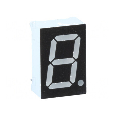 Afisaj LED 7 segmente 14.2mm 0.56" Nr. car: 1 ambră 60mcd | Electronic-mag.ro | Componente Electronice