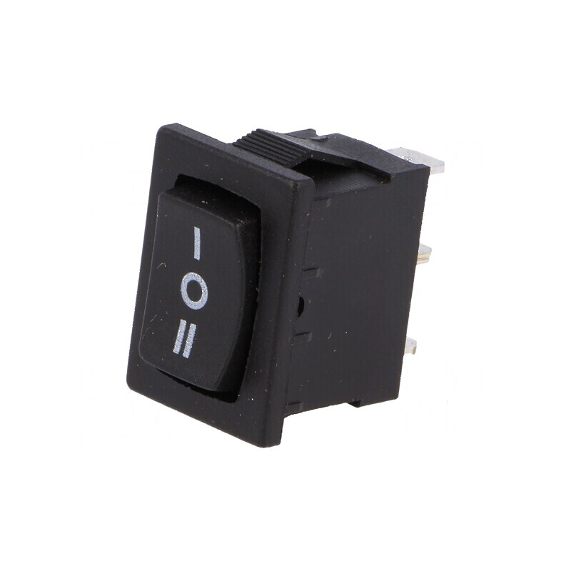 Rocker SP3T ON-OFF-ON Negru 3A/250VAC | Electronic-mag.ro | Componente Electronice Rocker SP3T ON-OFF-ON Negru 3A/250VAC | Electronic-mag.ro | Componente Electronice
