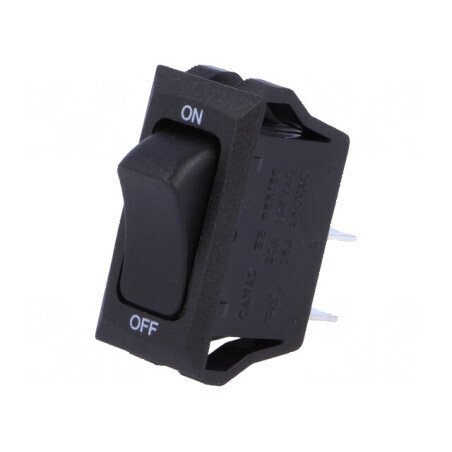 Rocker SPST 2 ON-OFF 16A/250VAC Negru-Verde Fără | Electronic-mag.ro | Componente Electronice
