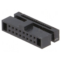 Conector IDC mufă mamă 16 PIN pentru cablu bandă 0,635mm | Electronic-mag.ro | Componente Electronice