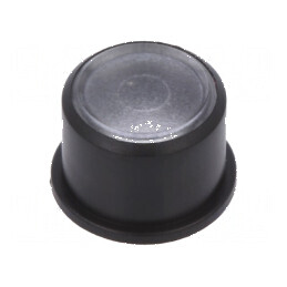 Tastă rotundă neagră din plastic Ø9,6mm | Electronic-mag.ro | Componente Electronice