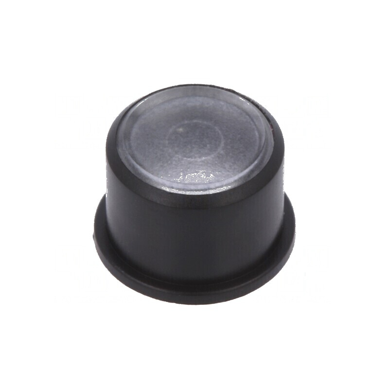 Tastă rotundă neagră din plastic Ø9,6mm | Electronic-mag.ro | Componente Electronice