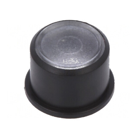 Tastă rotundă neagră din plastic Ø9,6mm | Electronic-mag.ro | Componente Electronice