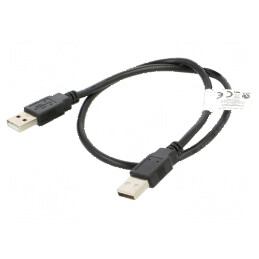 Cablu USB 2.0 A-A 0,5m nichelat PVC | Electronic-mag.ro | Componente Electronice
