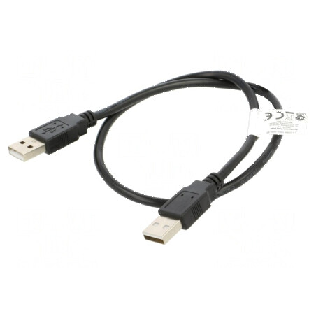 Cablu USB 2.0 A-A 0,5m nichelat PVC | Electronic-mag.ro | Componente Electronice