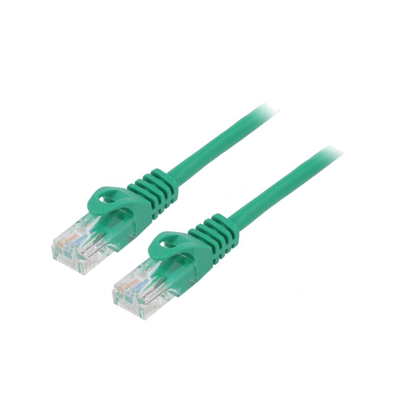 Cablu patch U/UTP 5e litat CCA PVC verde 1,5m 26AWG | Electronic-mag.ro | Componente Electronice