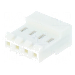 Conector cablu-placă Mufă Mamă MTA-156 3,96mm 4 PIN IDC Albă | Electronic-mag.ro | Componente Electronice