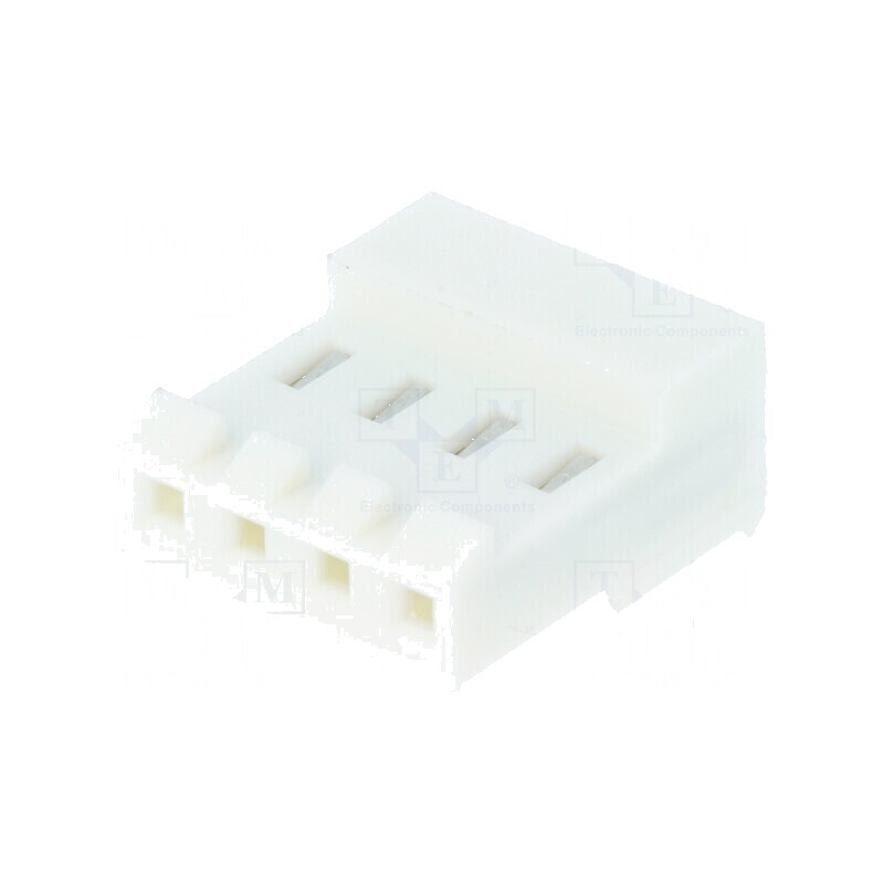 Conector cablu-placă Mufă Mamă MTA-156 3,96mm 4 PIN IDC Albă | Electronic-mag.ro | Componente Electronice