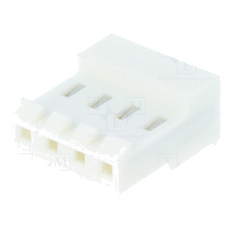 Conector cablu-placă Mufă Mamă MTA-156 3,96mm 4 PIN IDC Albă | Electronic-mag.ro | Componente Electronice