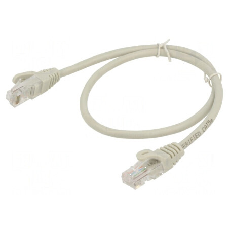 Cablaj rețea U/UTP 5e CCA gri 0,5m RJ45 dual | Electronic-mag.ro | Componente Electronice