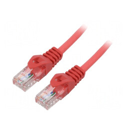 Cablul de rețea U/UTP 5e litat CCA PVC roșu 1,5m 26AWG | Electronic-mag.ro | Componente Electronice