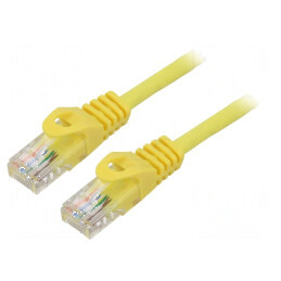 Cablul Patch U/UTP 5e CCA 1,5m 26AWG Galben PVC | Electronic-mag.ro | Componente Electronice