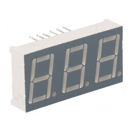 Afișaj LED 7 segmente 14,2mm 0,56 roșu anodizat | Electronic-mag.ro | Componente Electronice