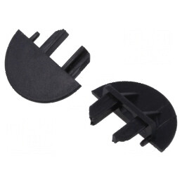 Obturator LED profil negru MICRO-NK cu orificiu | Electronic-mag.ro | Componente Electronice