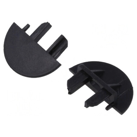 Obturator LED profil negru MICRO-NK cu orificiu | Electronic-mag.ro | Componente Electronice