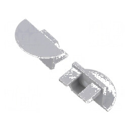 Obturator LED profil gri PDS-NK cu orificiu | Electronic-mag.ro | Componente Electronice
