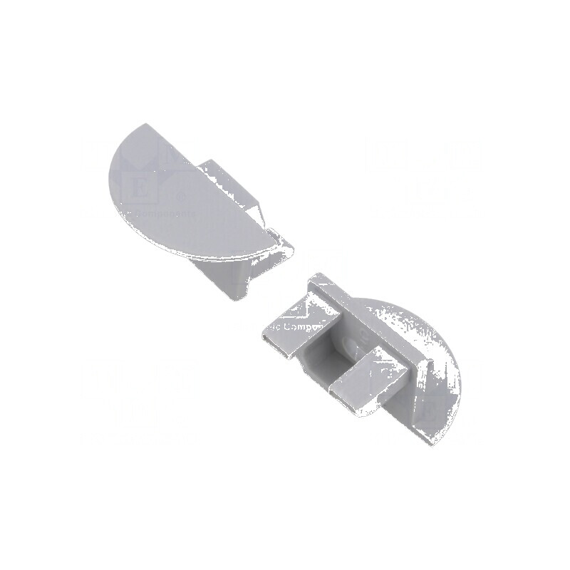 Obturator LED profil gri PDS-NK cu orificiu | Electronic-mag.ro | Componente Electronice
