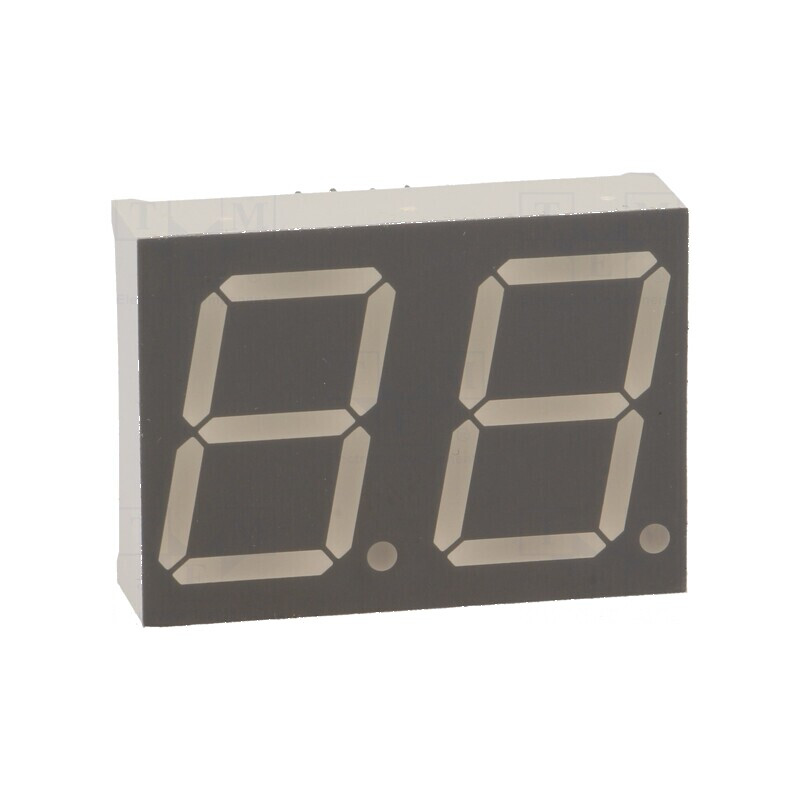 Afișaj LED 7 segmente 20,32mm 0,8 Nr.car: 2 roșie anod | Electronic-mag.ro | Componente Electronice Afișaj LED 7 segmente 20,32mm 0,8 Nr.car: 2 roșie anod | Electronic-mag.ro | Componente Electronice