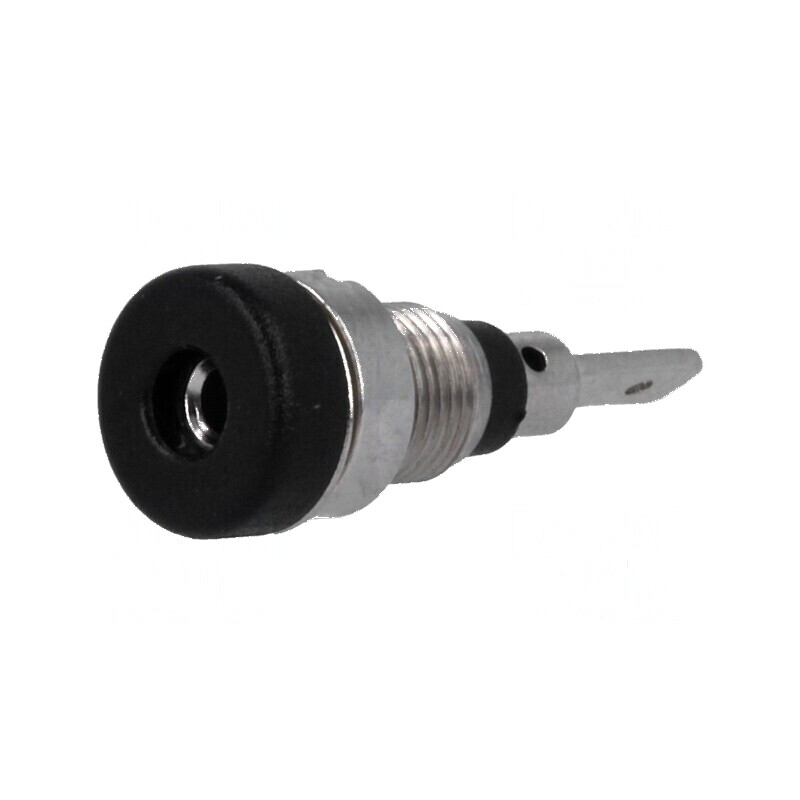 Conector banană 2mm soclu 10A negru nichelat 23mm | Electronic-mag.ro | Componente Electronice Conector banană 2mm soclu 10A negru nichelat 23mm | Electronic-mag.ro | Componente Electronice