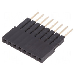 Conector şiruri pini soclu mamă 8 pini 2,54mm THT 1x8 | Electronic-mag.ro | Componente Electronice