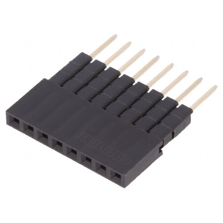 Conector şiruri pini soclu mamă 8 pini 2,54mm THT 1x8 | Electronic-mag.ro | Componente Electronice