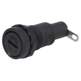 Clemă siguranţe cilindrice 5x20mm 10A 250VAC pe panou | Electronic-mag.ro | Componente Electronice