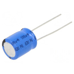 Condensator electrolitic THT 100uF 63VDC Ø10x12mm 5mm Raster | Electronic-mag.ro | Componente Electronice