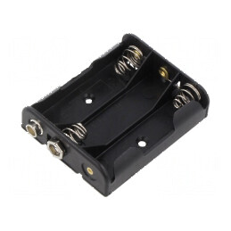 Suport baterii AA R6 tip 6F22 negru | Electronic-mag.ro | Componente Electronice