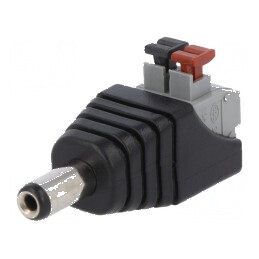 Adaptor 5,5/2,1mm cu bornă cu arc | Electronic-mag.ro | Componente Electronice